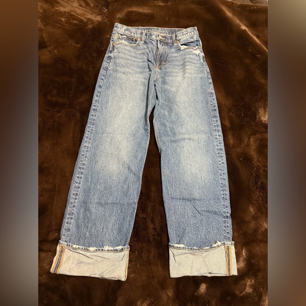 American Eagle Outfitters Blue Wide Leg Jeans